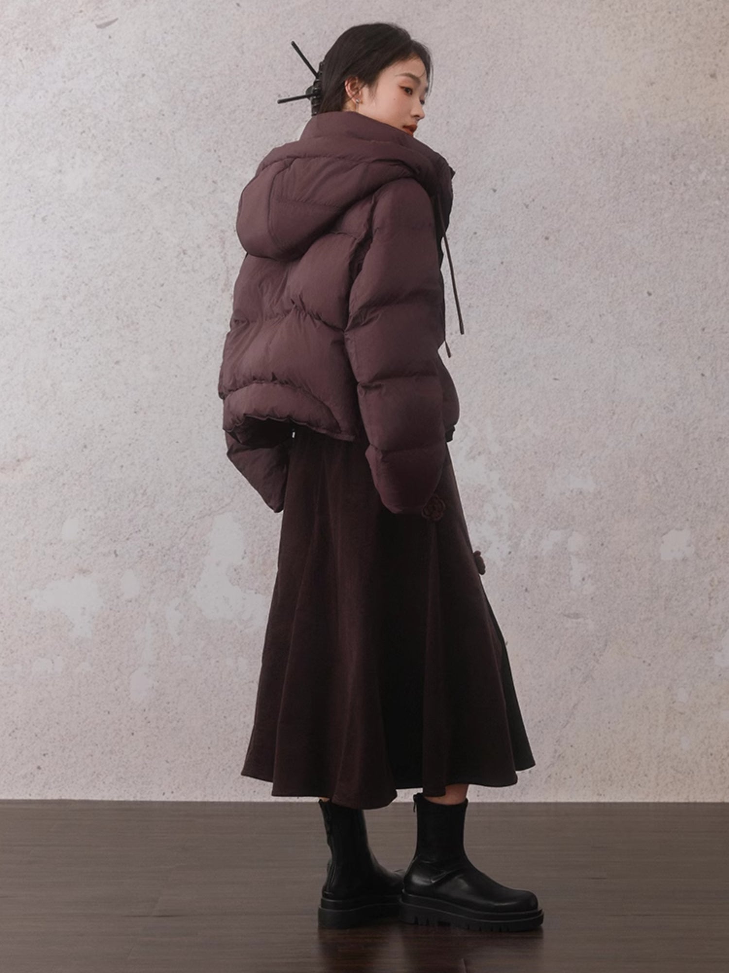 Hooded Loose Short Down Jacket