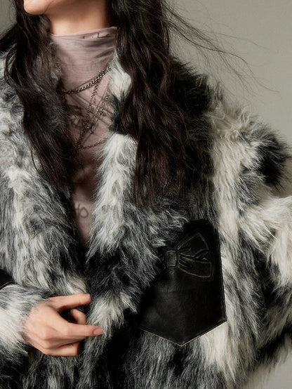 Animal Print Eco-friendly Fur Jacket