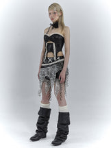 Punk Rock PU Slim Fit Hollow Bare Top main image 1