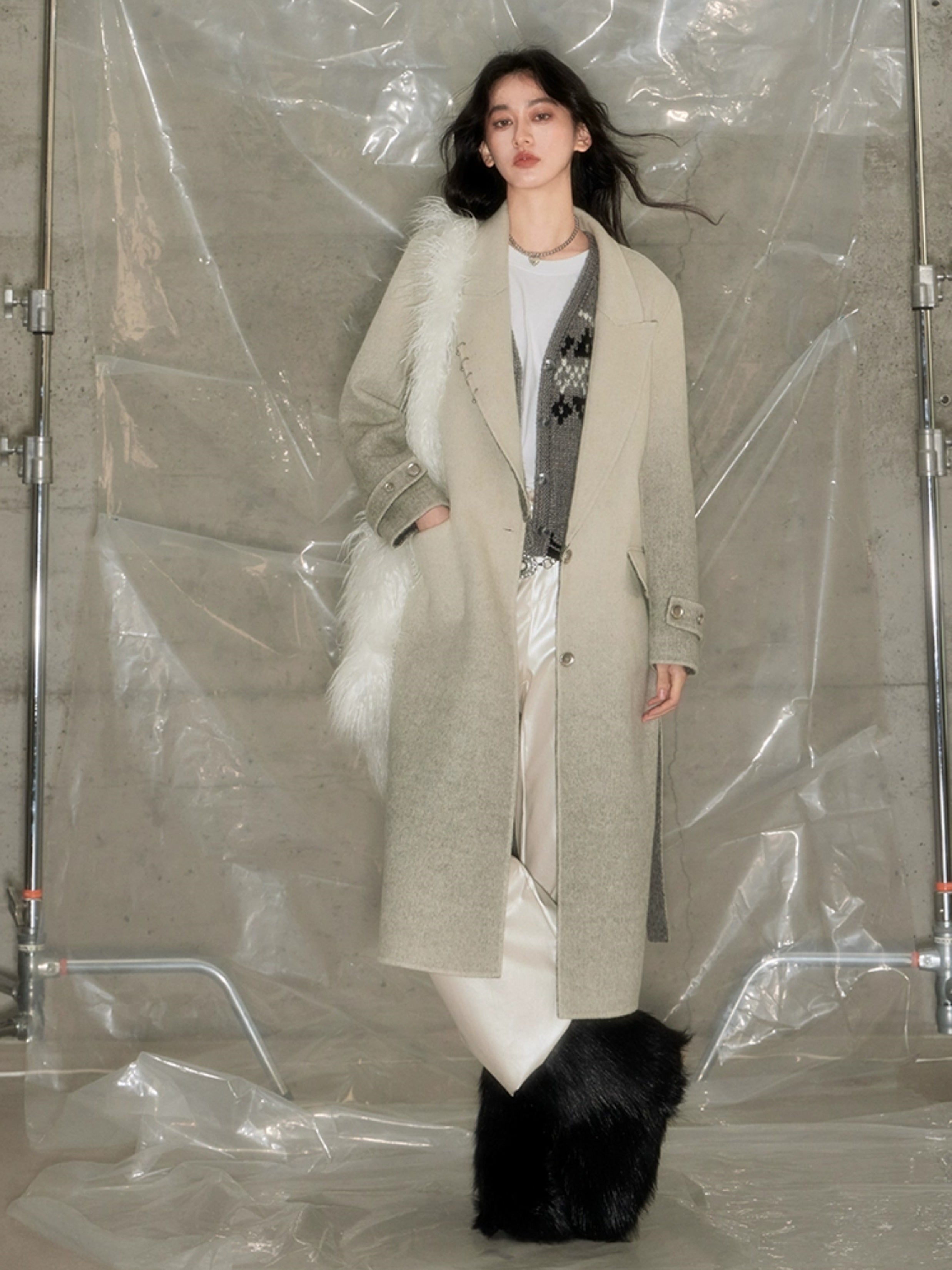 Gradient Mid-length Coat