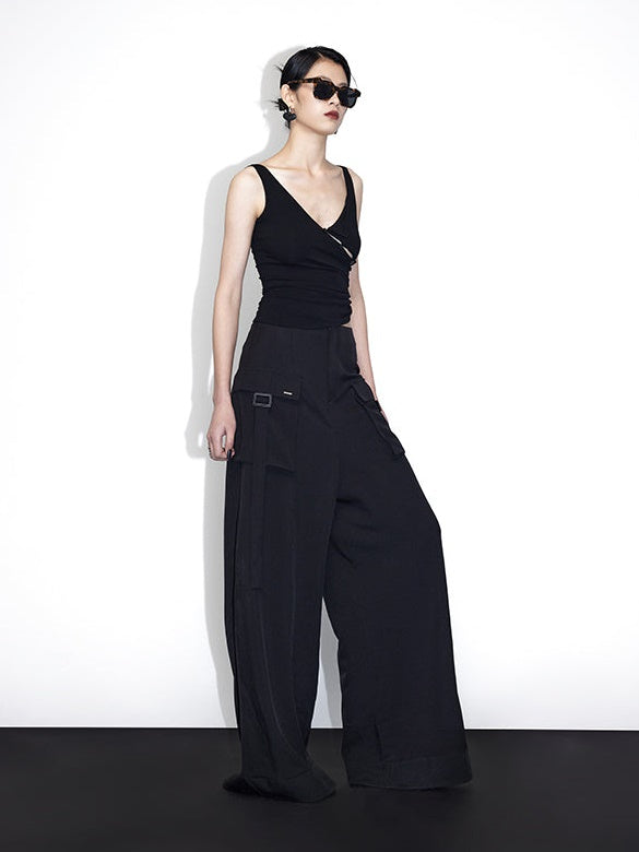 Large Pocket Tooling Wide-leg Pants