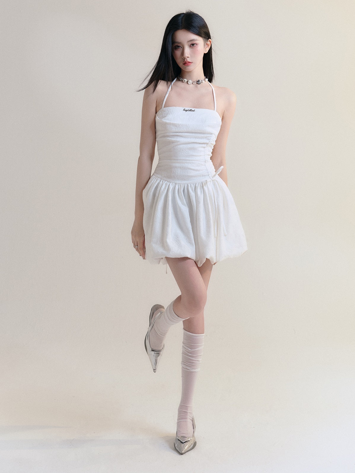 Halter Neck Strap Ballet Style Bud Dress