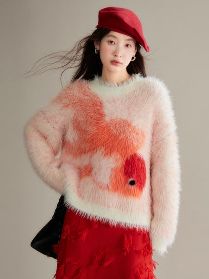 Goldfish Imitation Fur Loose Sweater