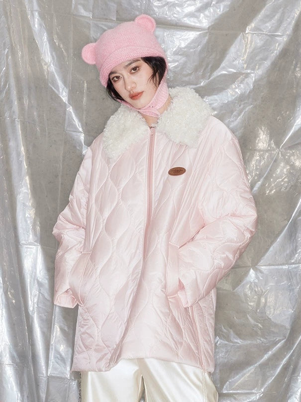 Fur Lapel Gourd Pattern Warm Padded Coat