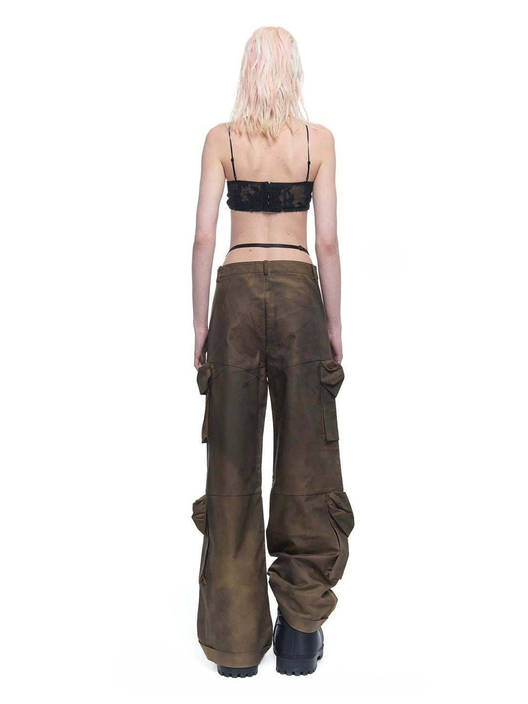 Multi-pocket Wide Leg Pants