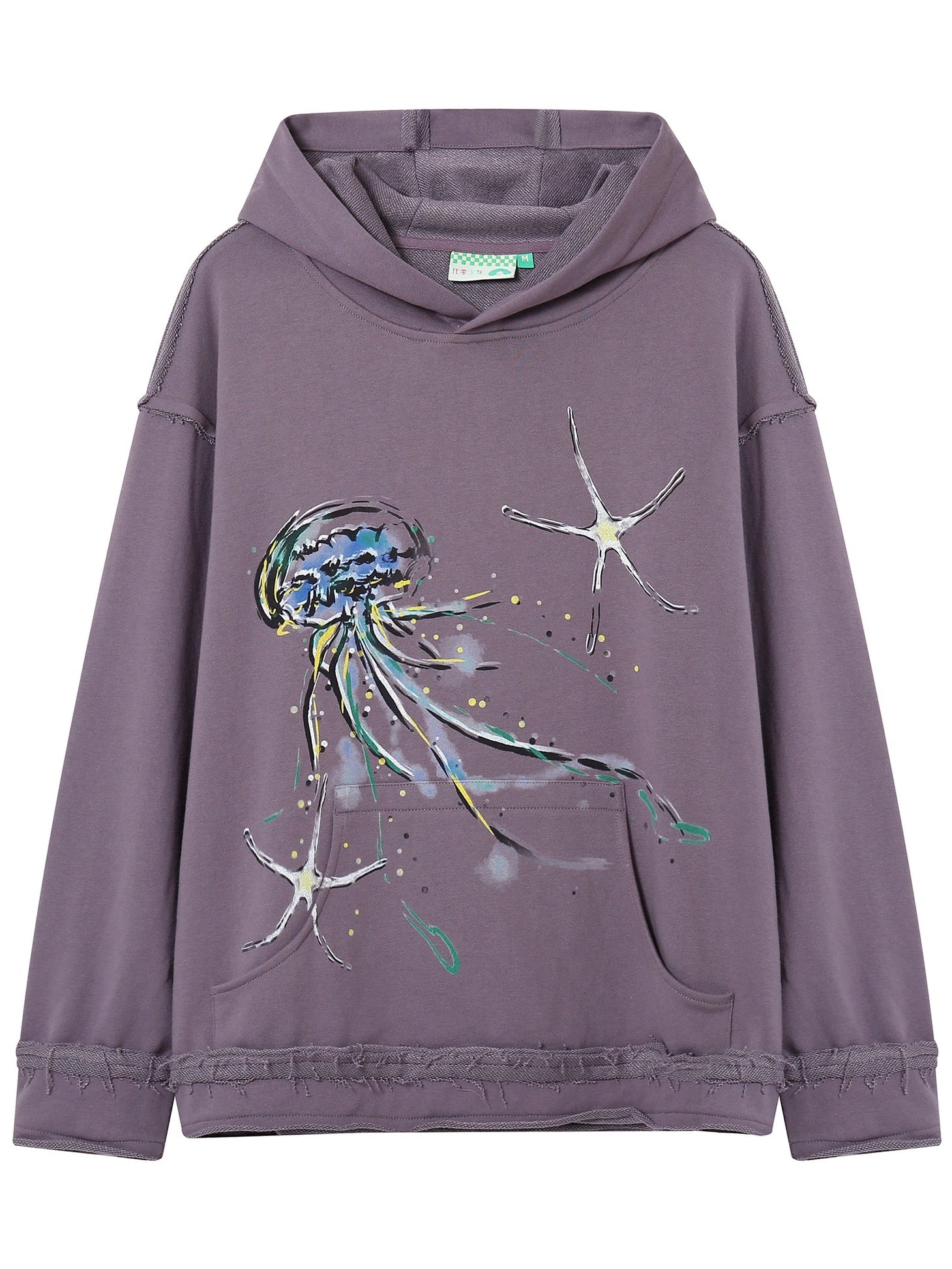 Print Hooded Pullover