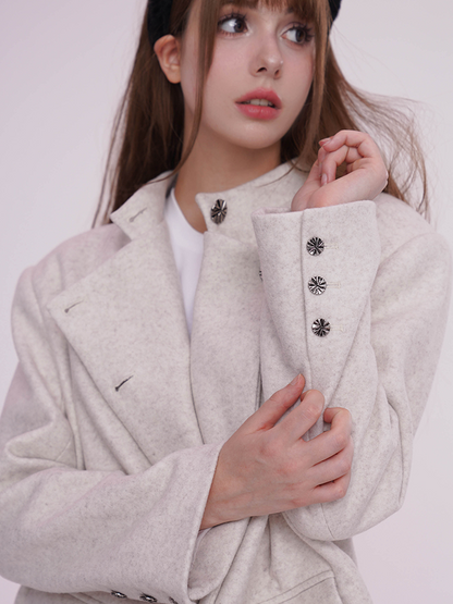 Stand Collar Loose Mannish Jacket