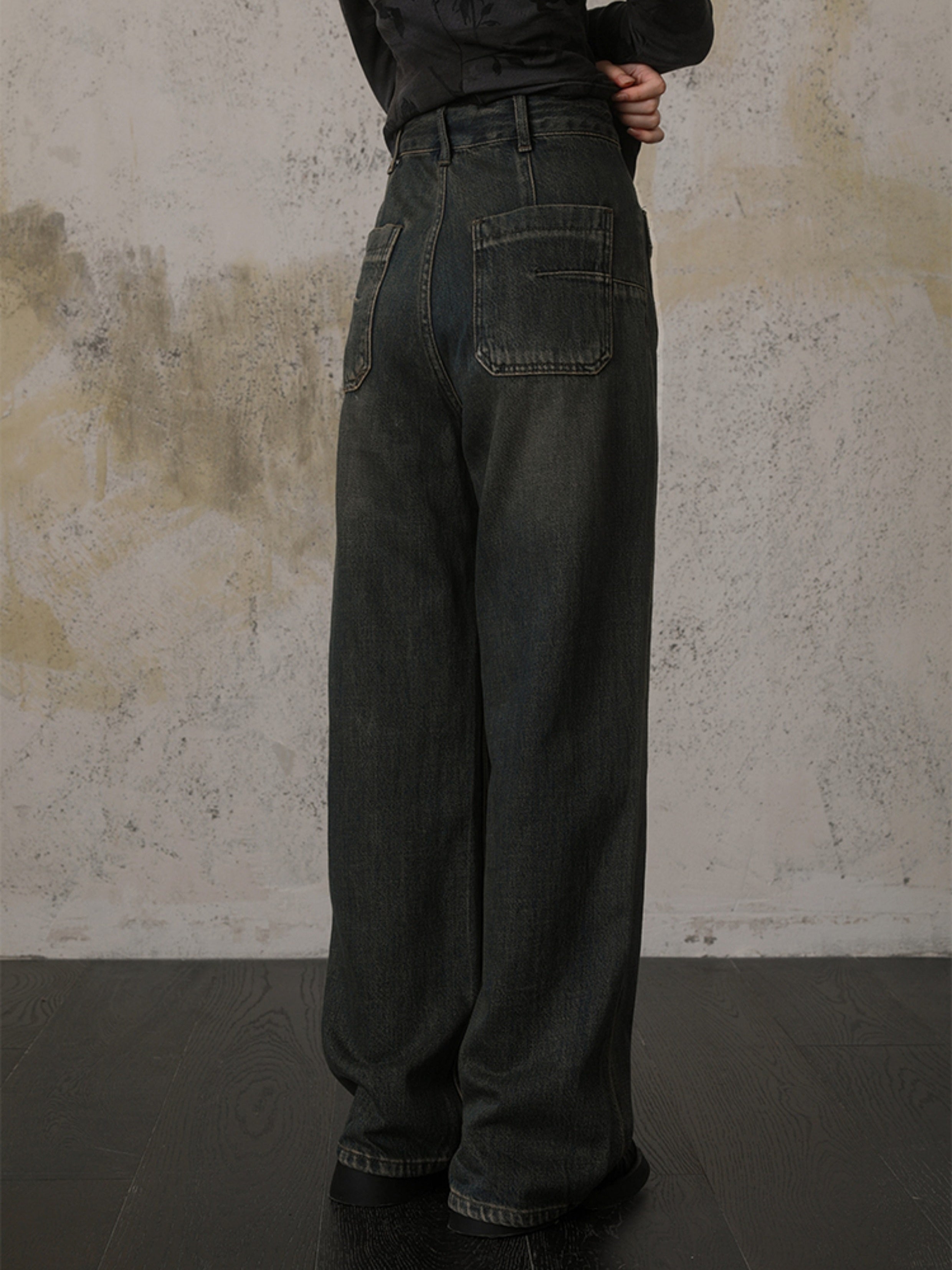 Retro Distressed Niche Design Jeans