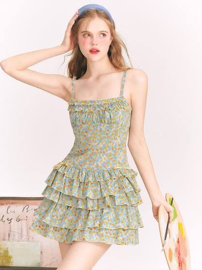 Floral Suspender Cake Dress