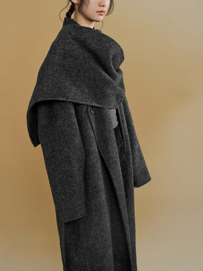 Wrap-style Long Double-sided Coat