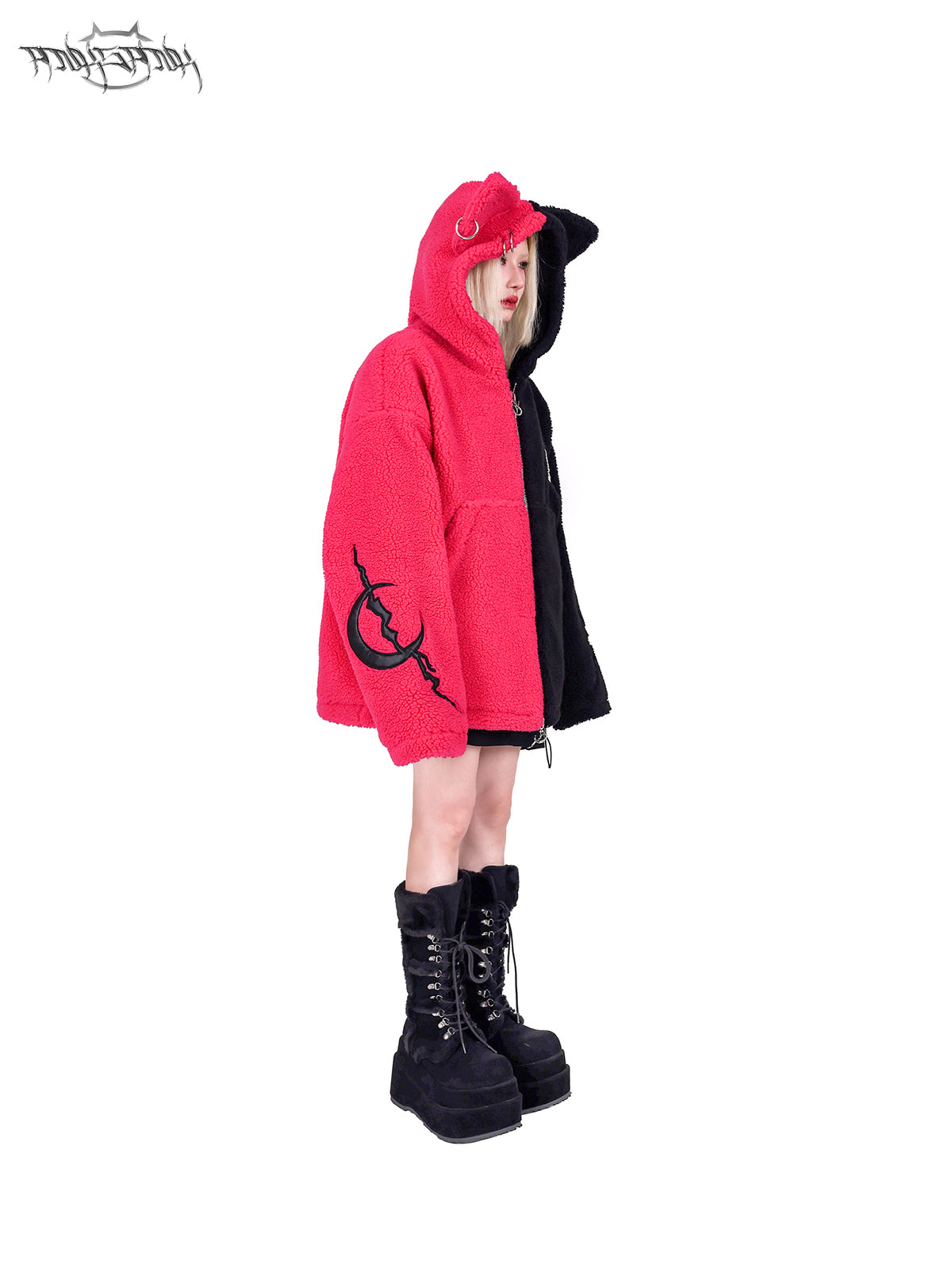 Cat Ear Hooded Bicolor BoA Jacket