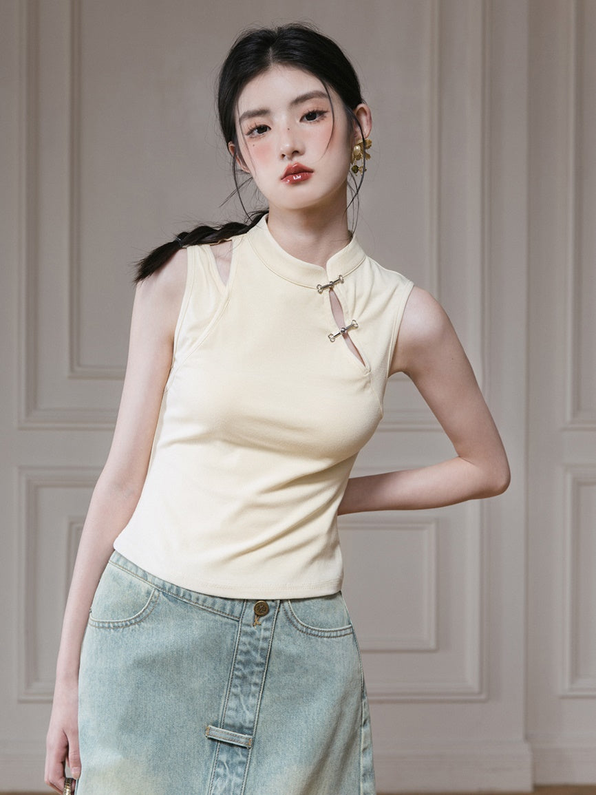 Chinese Style Sleeveless Top