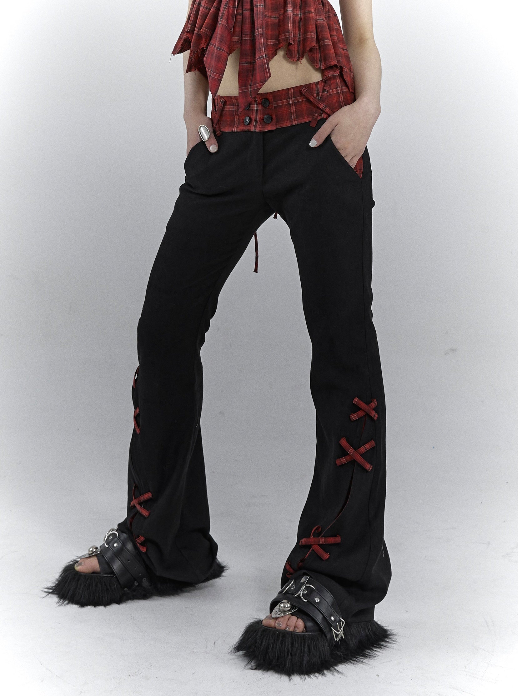 Detachable APRON Casual Pants