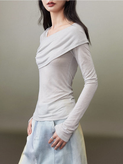 Wrap Sense Long-sleeved T-shirt