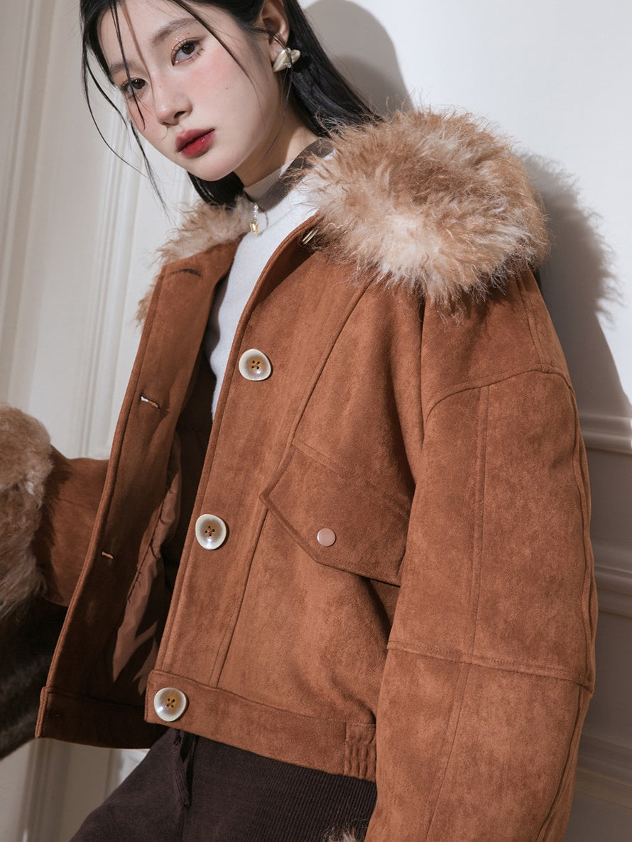 Fur Collar Short Down Jacket