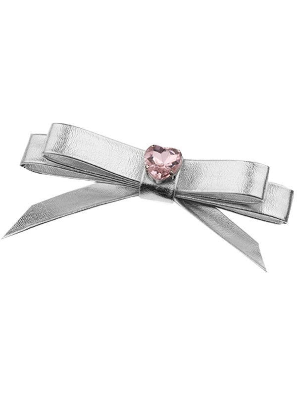 PU Zircon Bow Choker &amp; Hair Accessory