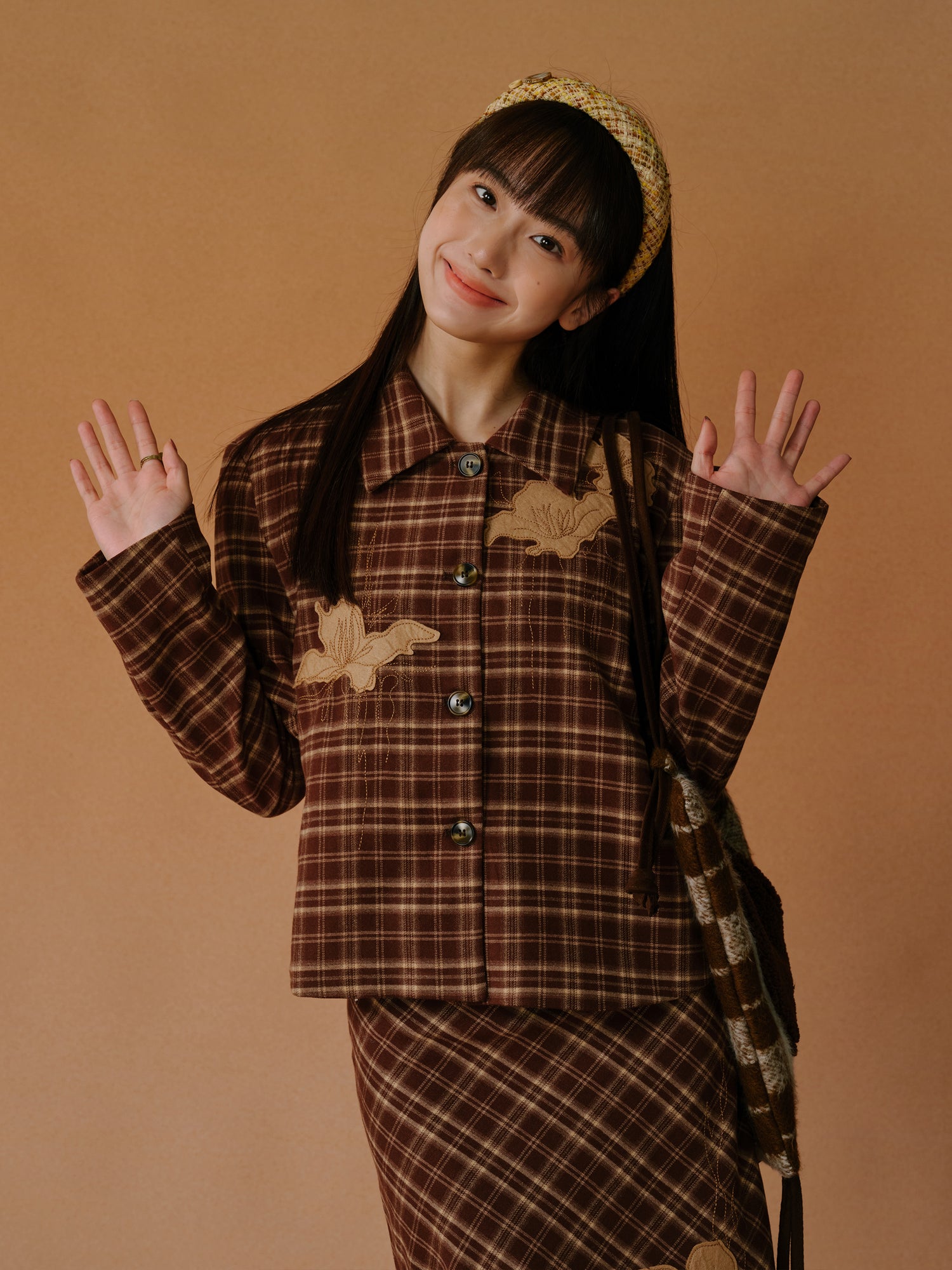 Iris Broidered Plaid Veste &amp; Jirt