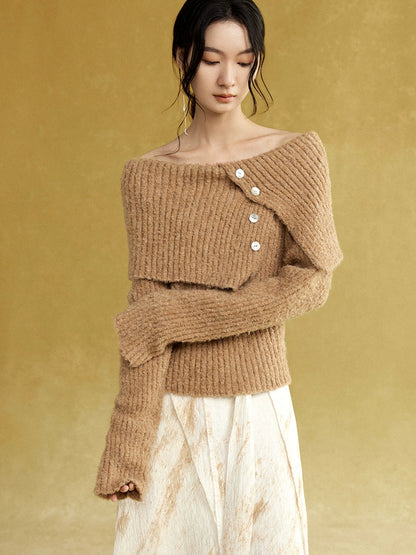 Großer Revers 2way Lib Sweater