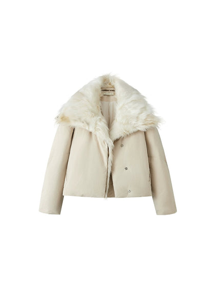 Detachable Fur Collar Short Down Jacket