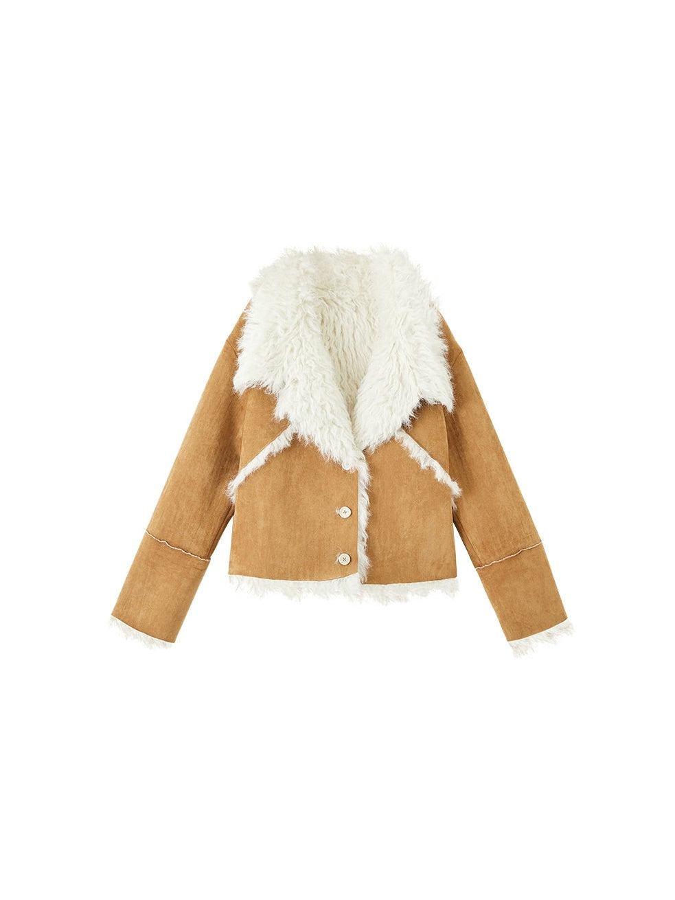 Split Lapel Short Fur Coat