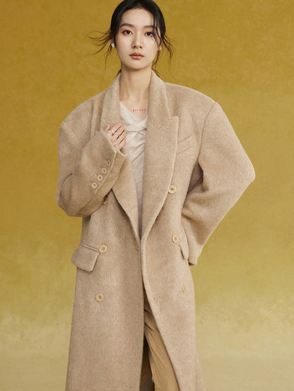 Long Oversized Double-breasted Coat