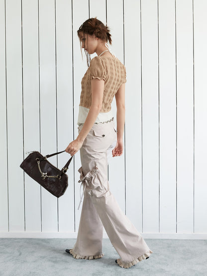 Casual Edge Frill Flare Pants