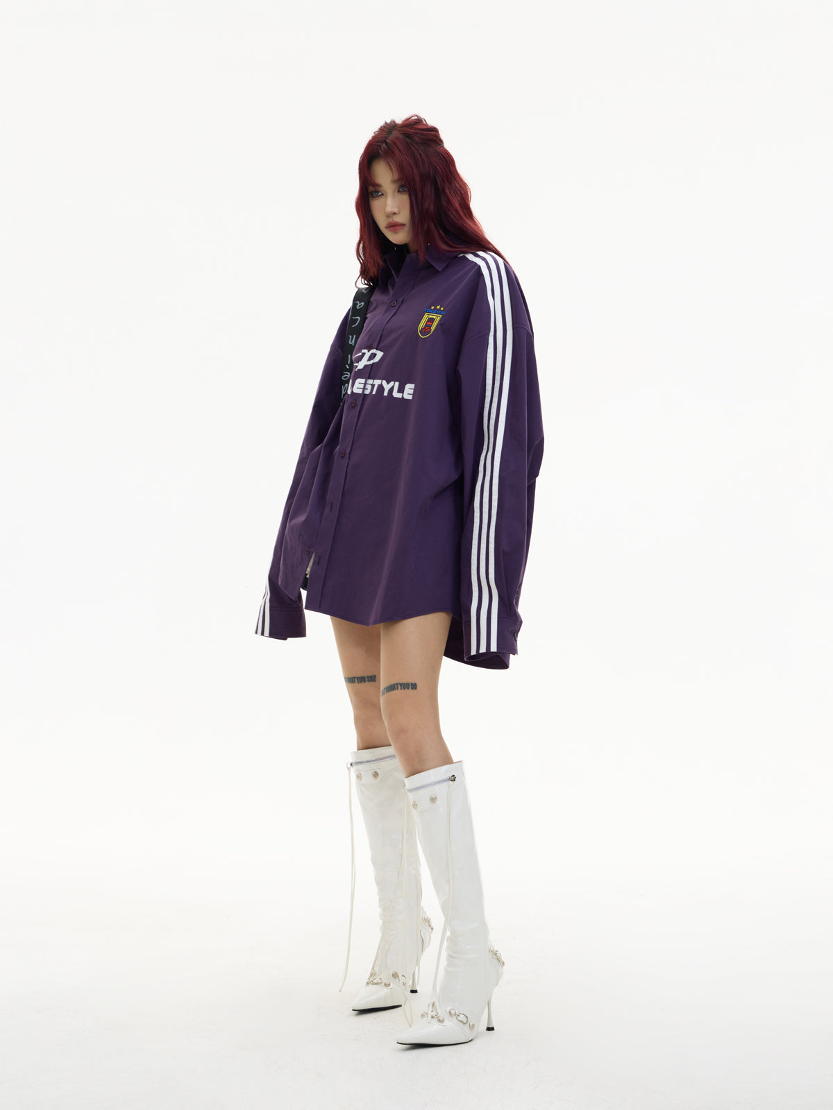 OverSize Side Line Long-sleeved Shirt