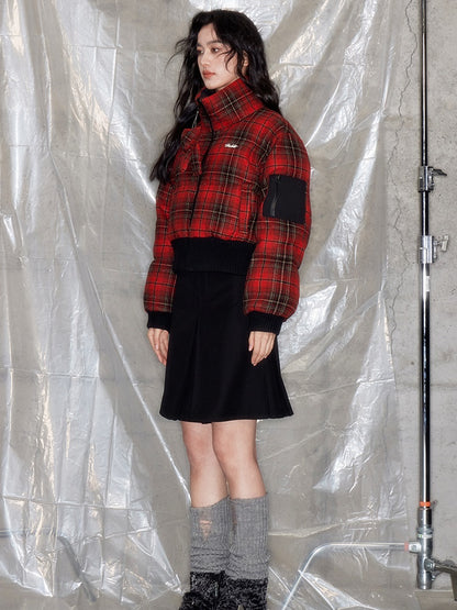 Plaid Reversible Short Jacket