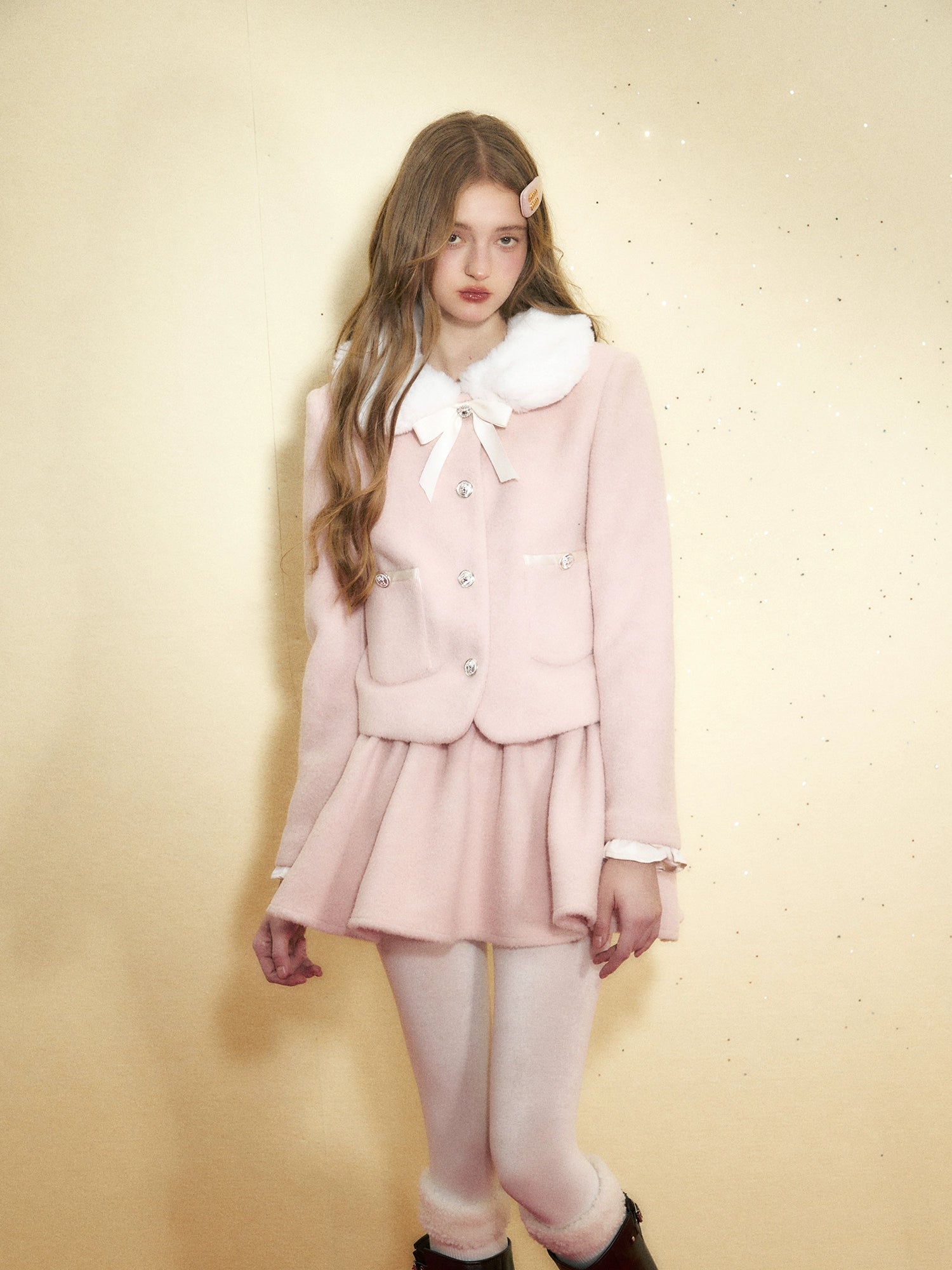 Furlar Short Jacket &amp; High Wareed Gather Skirt