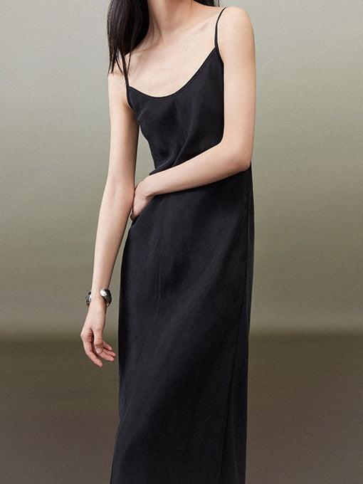 Bias-cut Simple Suspender Dress