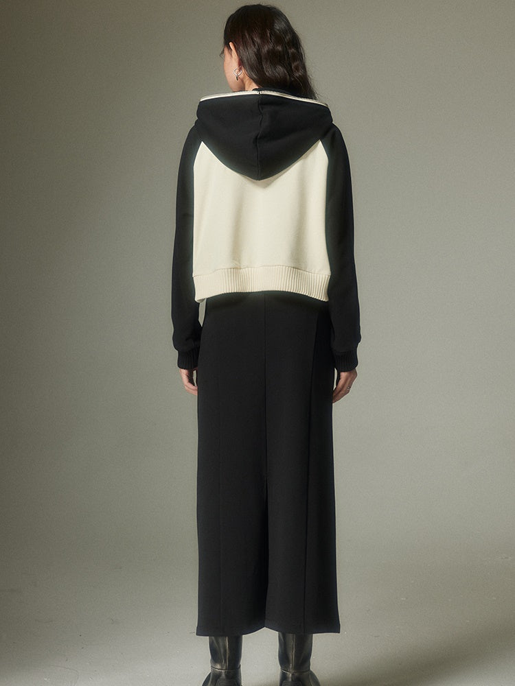 Half-ZIP Hooded Sweat Pullover＆ Line Skirt – ARCANA ARCHIVE