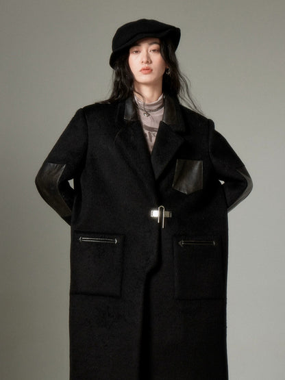 Leather Stitch Chester Coat