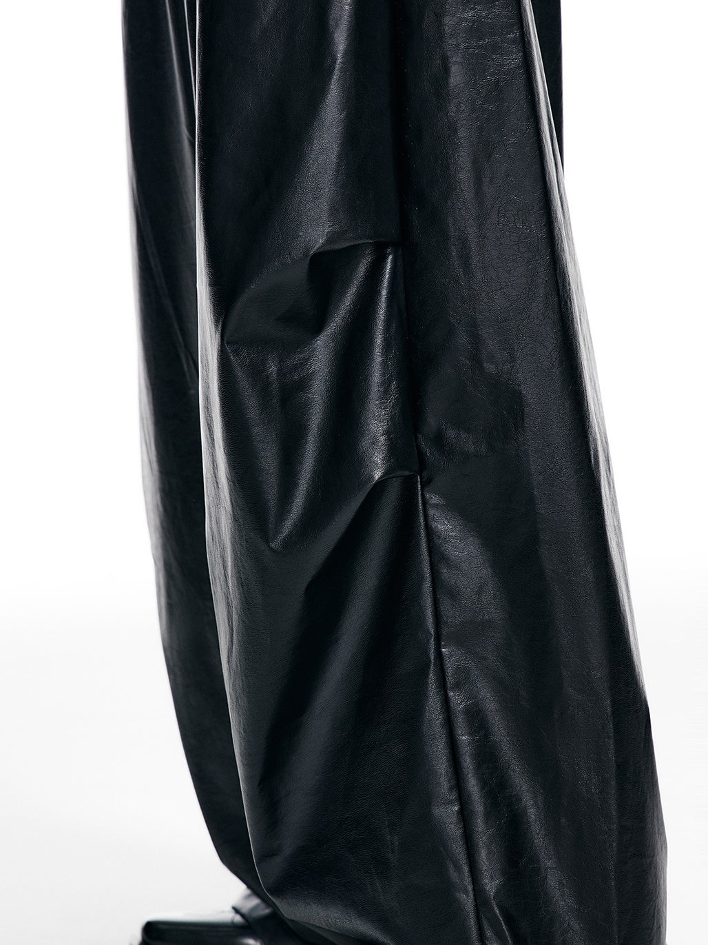 Oil Leather Street Wide-leg Trousers