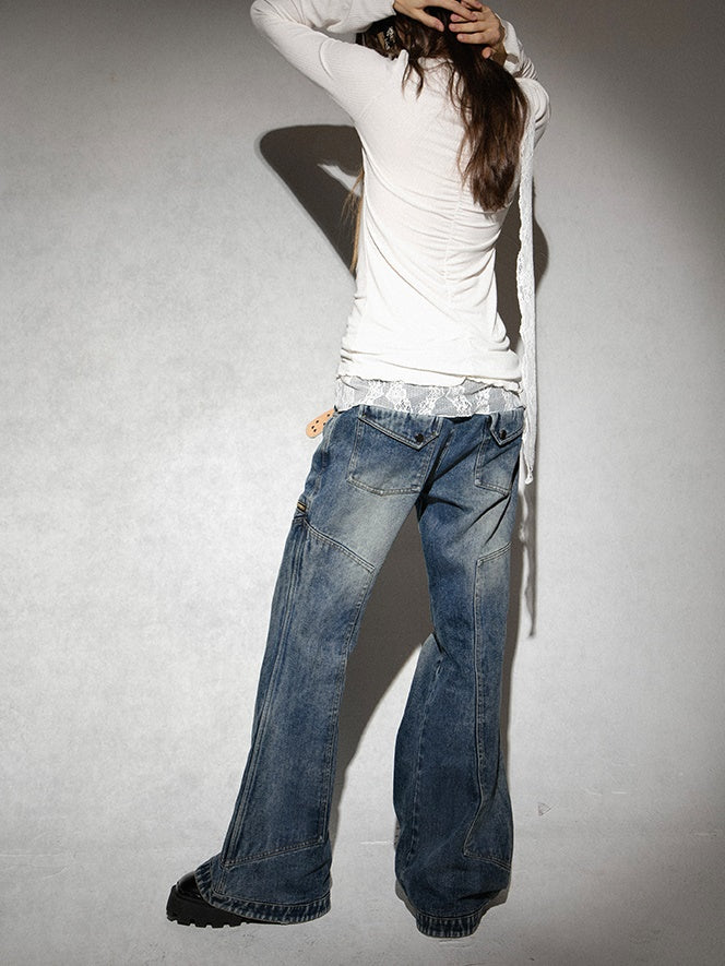 Micro-Flare Low-waist Jeans