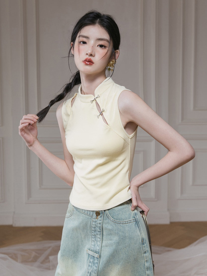 Chinese Style Sleeveless Top