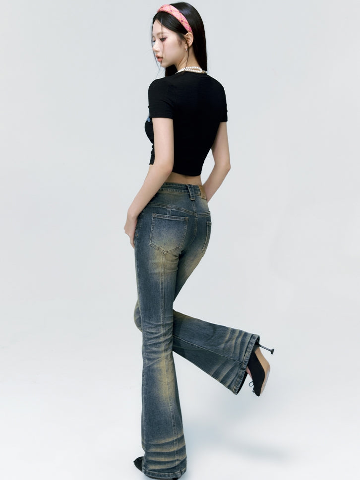 FADED-DENIM RETRO Vintage Flare-Hose