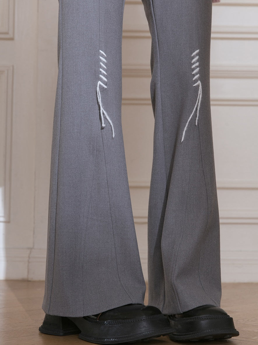 Stitch Elastic Flare Pants