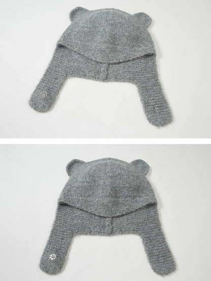 Bear Ears Soft Waxy Knitted Hat