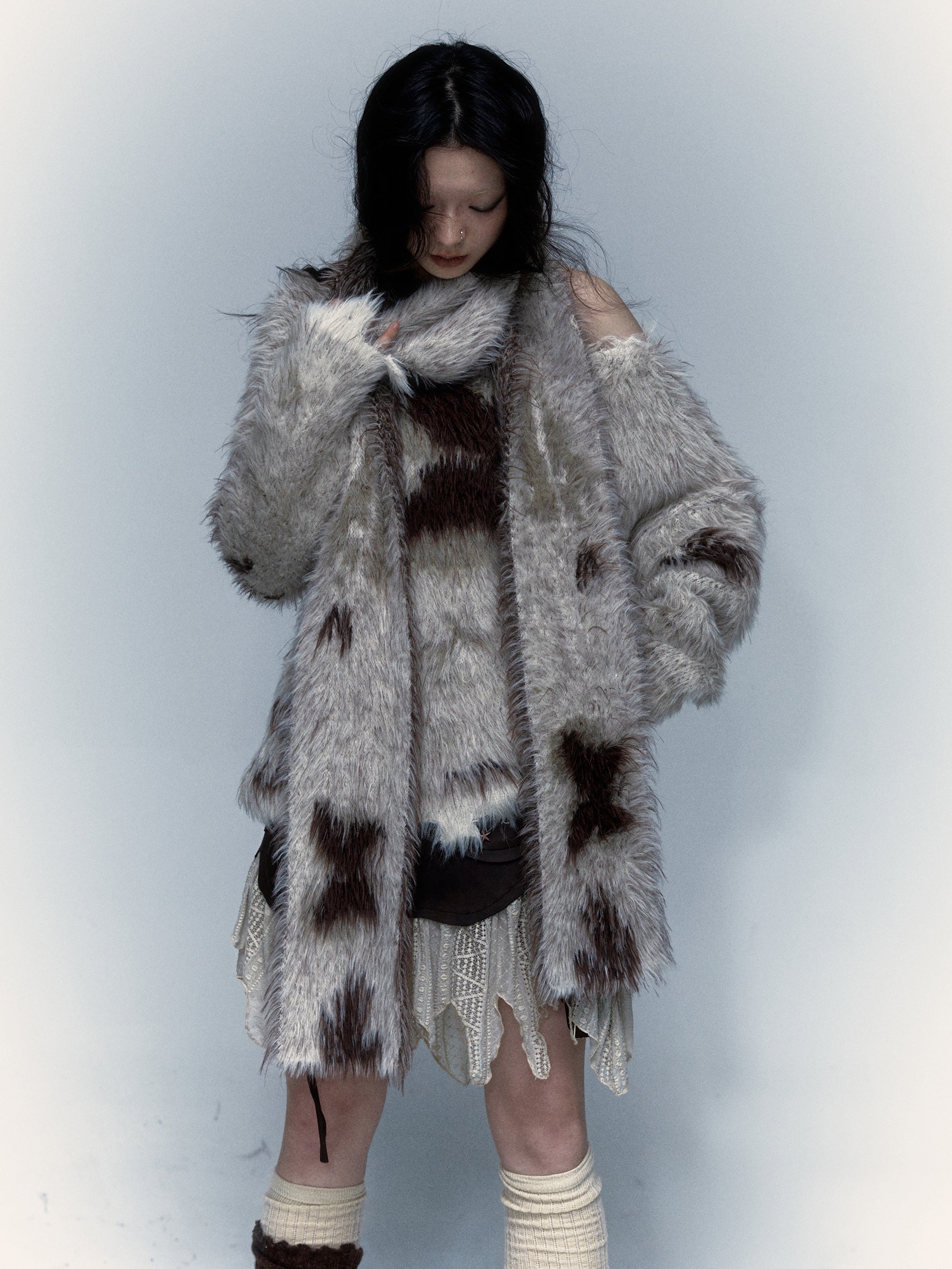 Jacquard Imitation Fur -Schalldämpfer