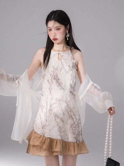 Sleeveless Frill New Chinese Dress