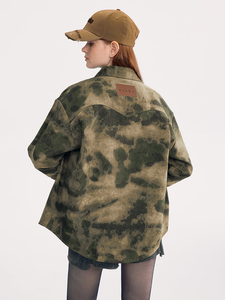 Camouflage Nichi Oversize Casual Shirt