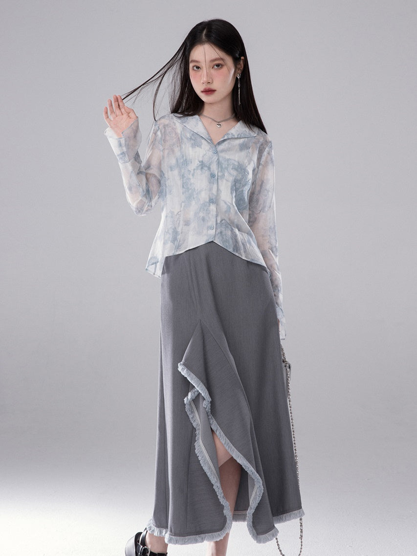 Fog and Cloud Design Skirt