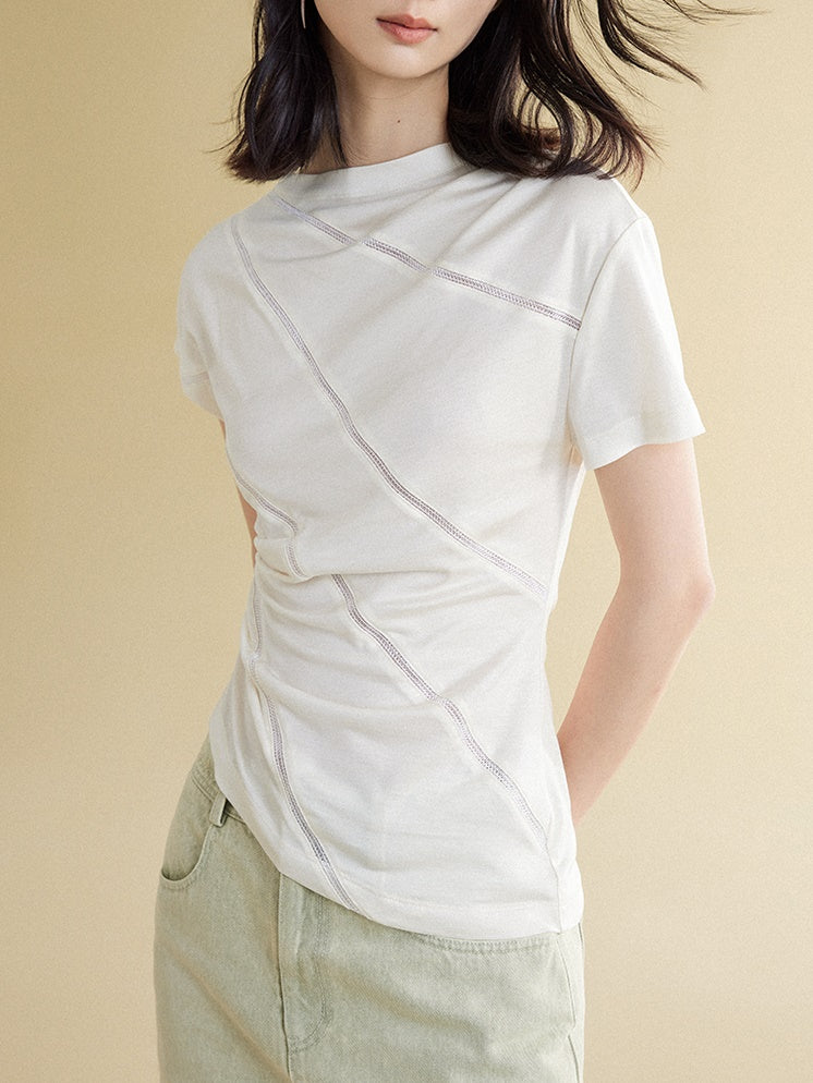 Oblique Split Irregular T-shirt