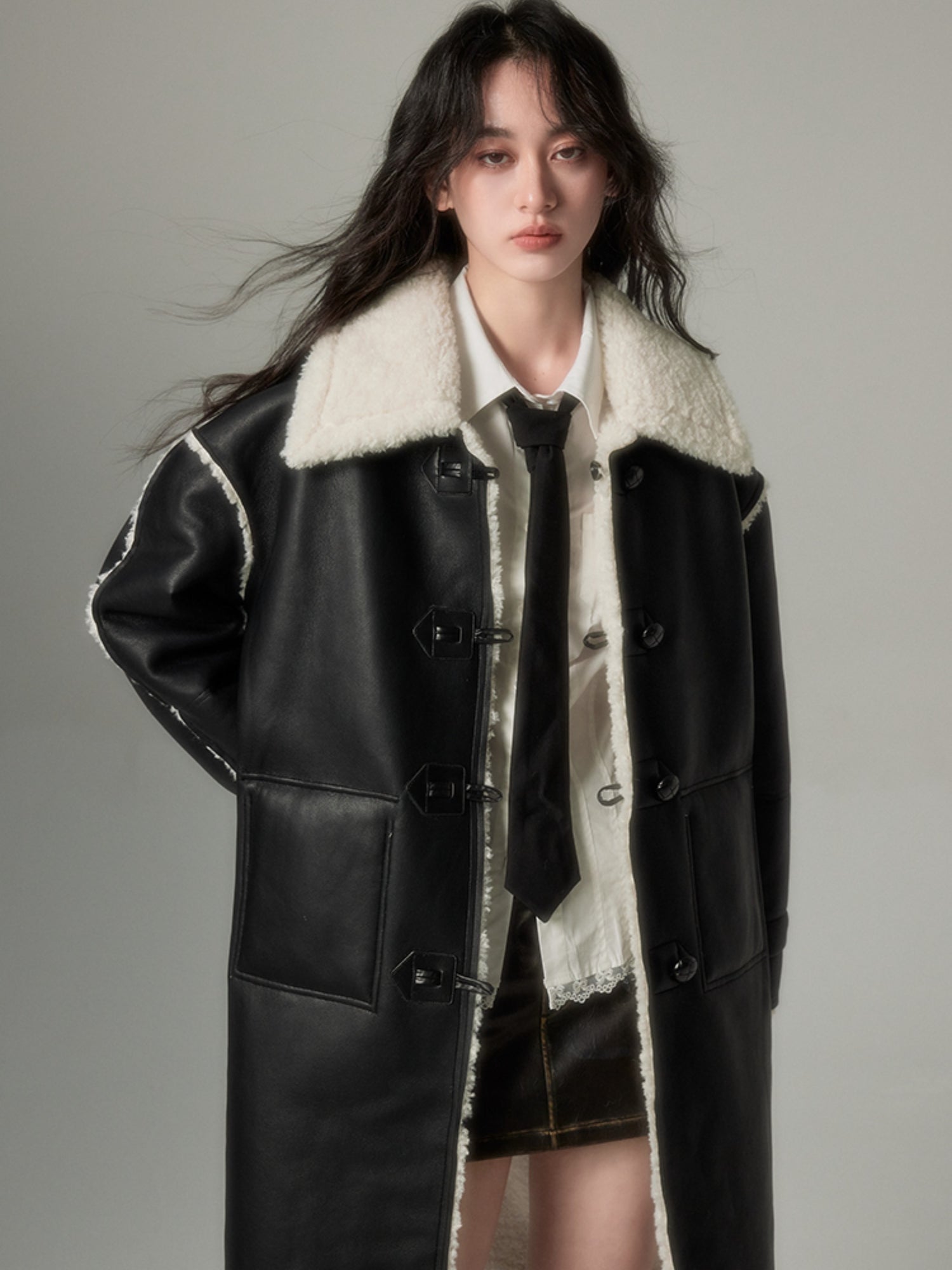 BoA &amp; Leather reversible Coat