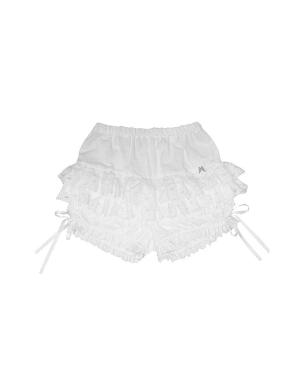 Lace Ribbon Bubble Shorts