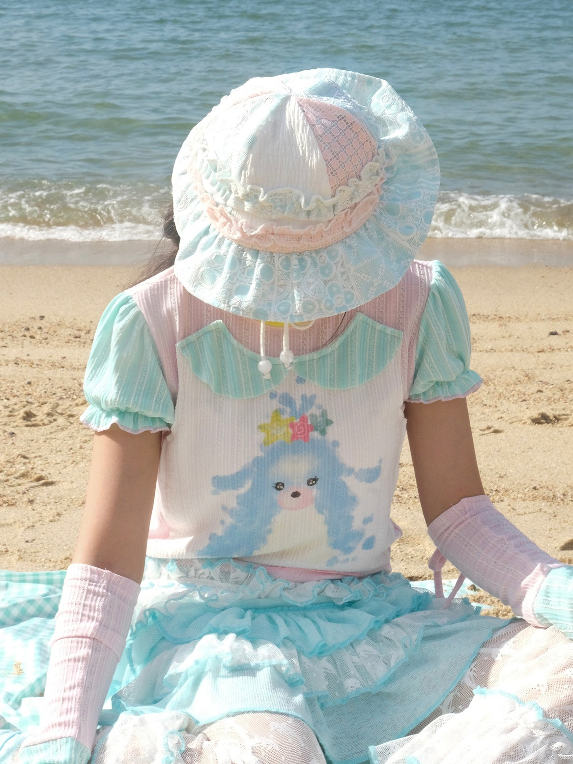 Niche Lace Stitching Fisherman Sunhat