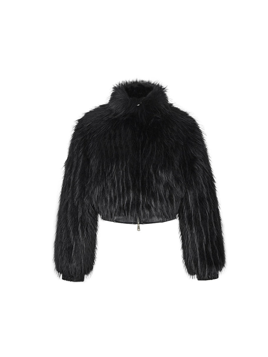 Eco-friendly Fur Cropped Jacket