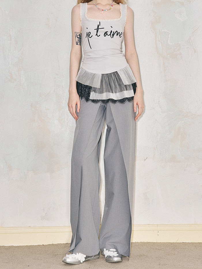 Three-dimensional Deconstructed Wide-leg Pants