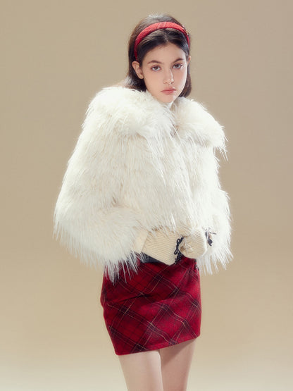 Reversible Lapel Curly Eco Friendly Fur Jacket