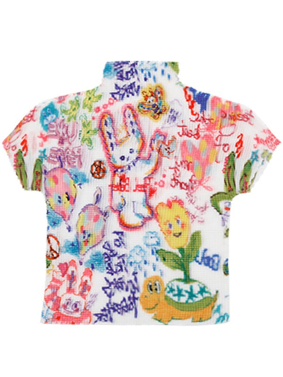 Griffiti beaded letter T-shirt